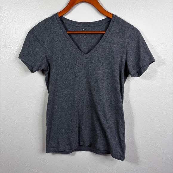 Everlane Organic Cotton V-Neck T-Shirt - Gray - Picture 4 of 8